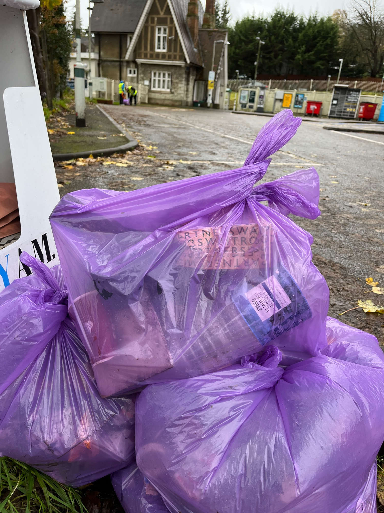 bags of litter in Kenley