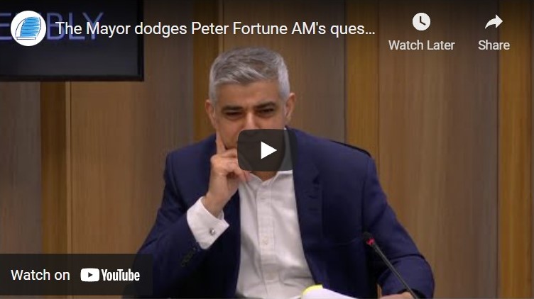 Do only rich Londoners own cars? The Mayor dodges Peter Fortune AM's questions.