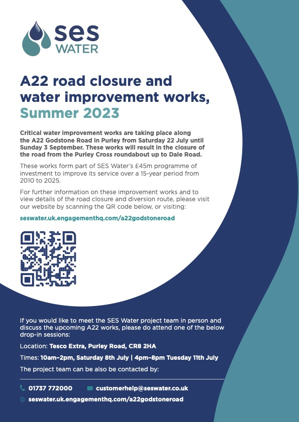 SES Water A22 closure A4 poster