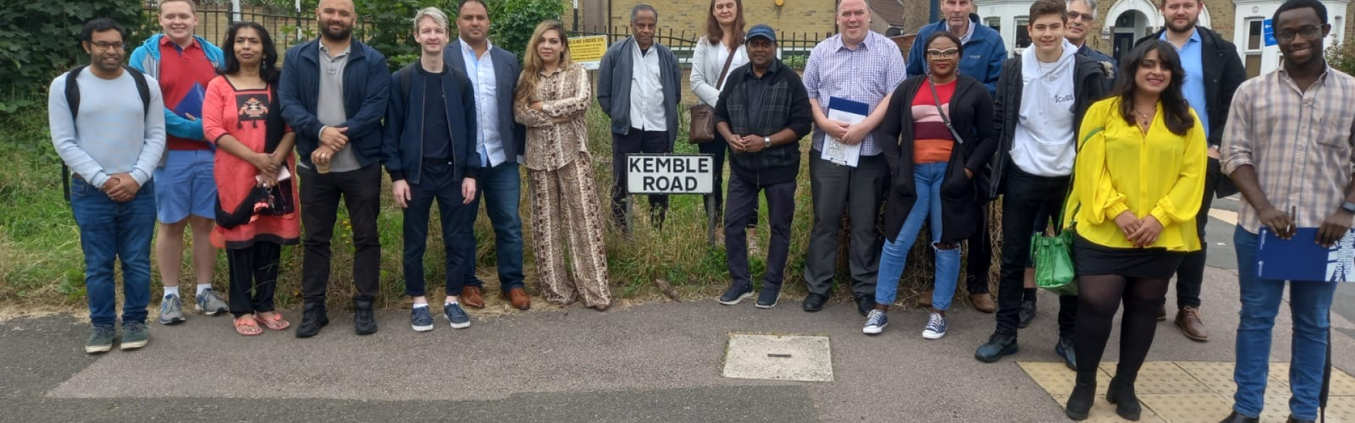 Activists on Kemble Road