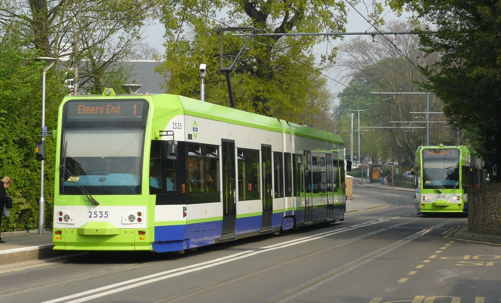 Trams on Addiscombe Road