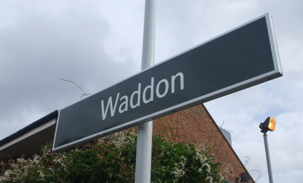 Waddon Station sign