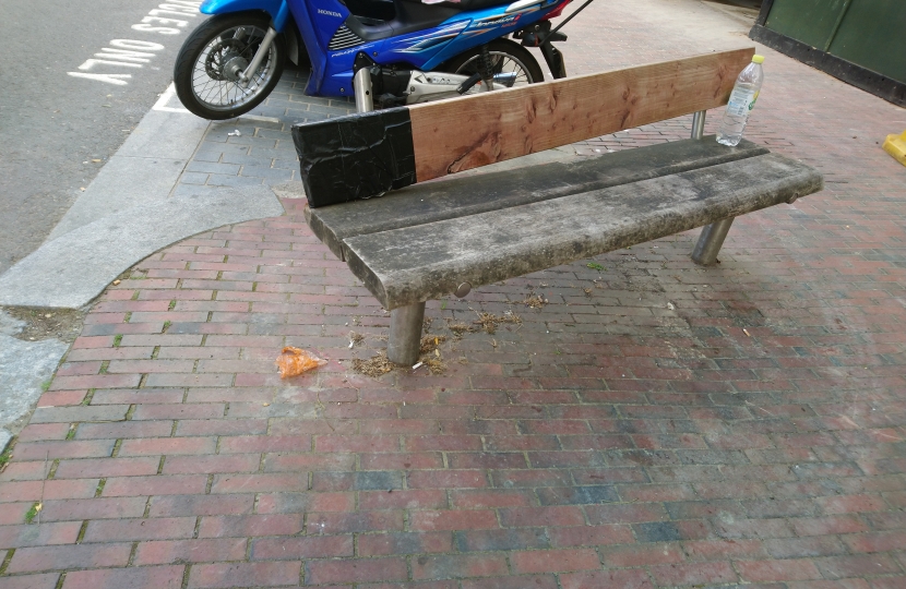 Broken bench