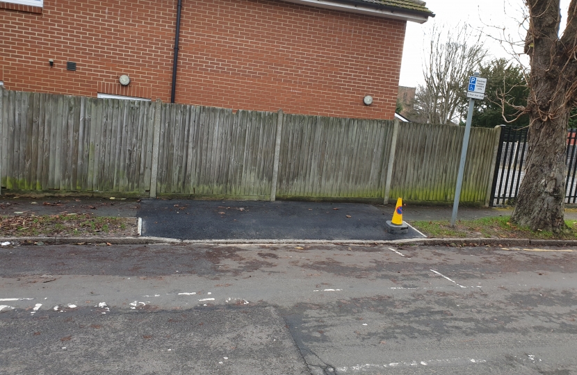 Picture of disabled parking space with wheelchair access