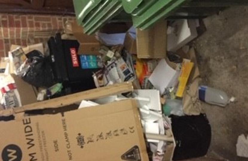 Uncleared rubbish