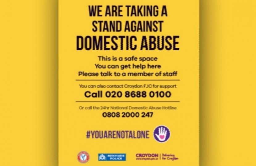 Domestic Abuse Poster - call 020 8688 0100