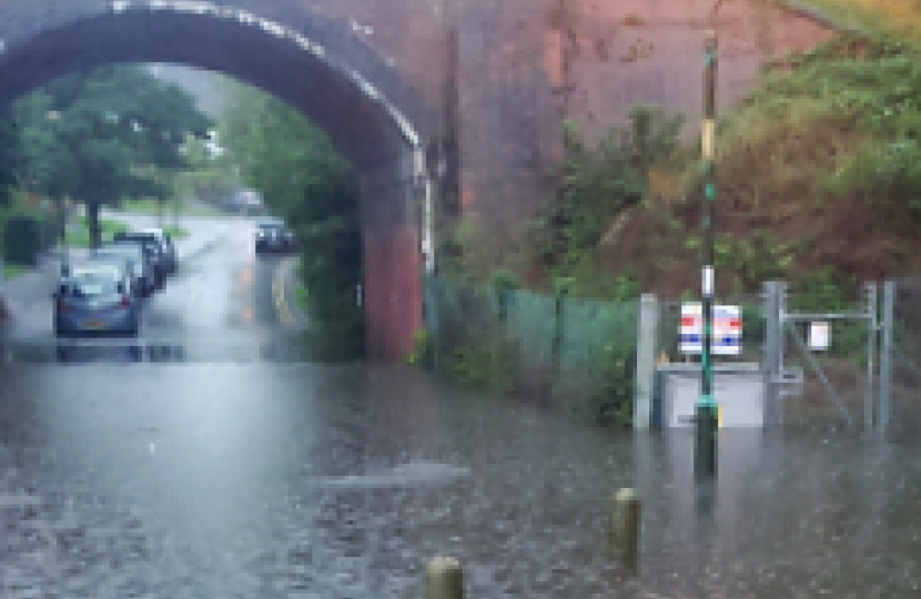 Flooding in Lower Barn Road, Riddlesdown
