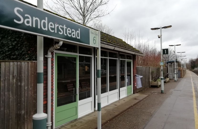 New improved Sanderstead Station shelter