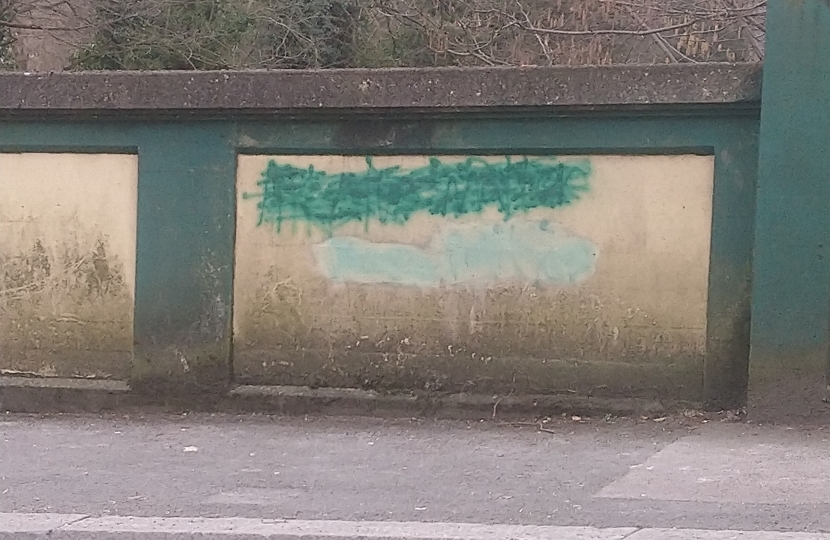 daubed graffiti