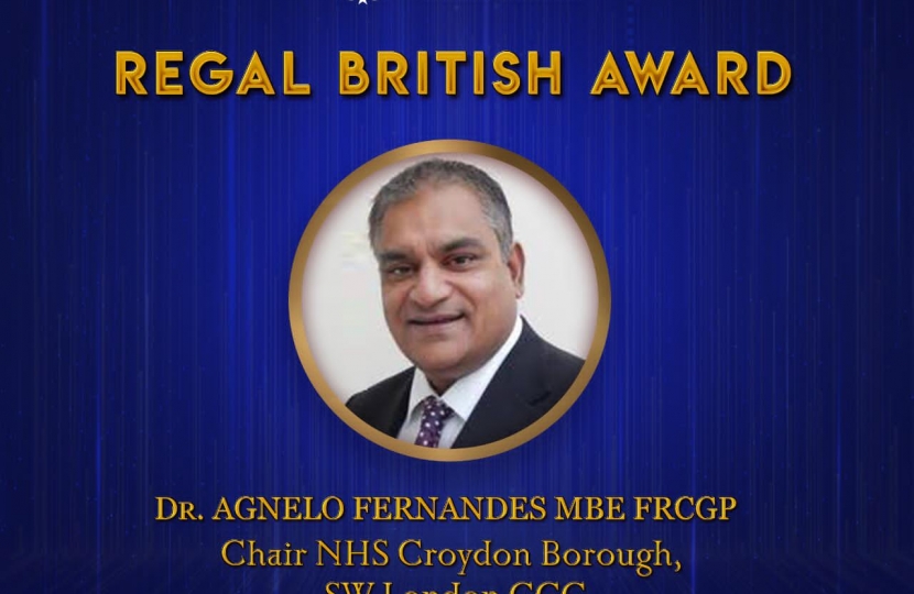 Dr Agnelo Fernandes Receives Regal British Award