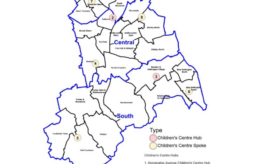 Proposed Map of Croydon Children's Centres