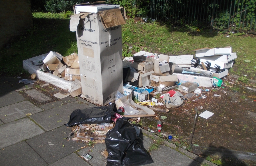 Rubbish has been there for weeks, residents have complained but no action from this Council. 