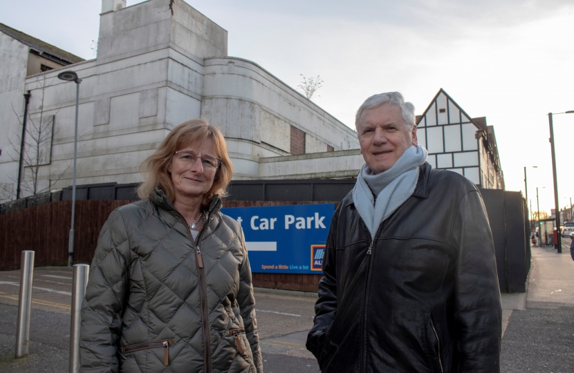 Garage site with local councillors