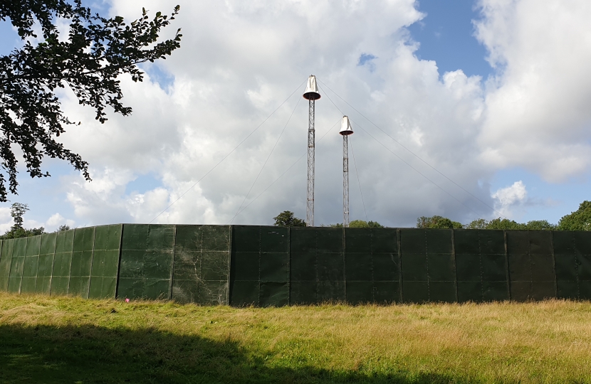 View of Addington Park showing site preparations