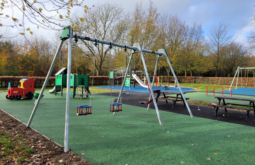 View of upgraded Addington Park playground