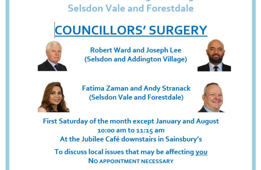 Selsdon councillor surgery poster