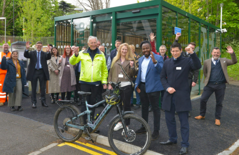 Opening of the cycle hub at Kenley station