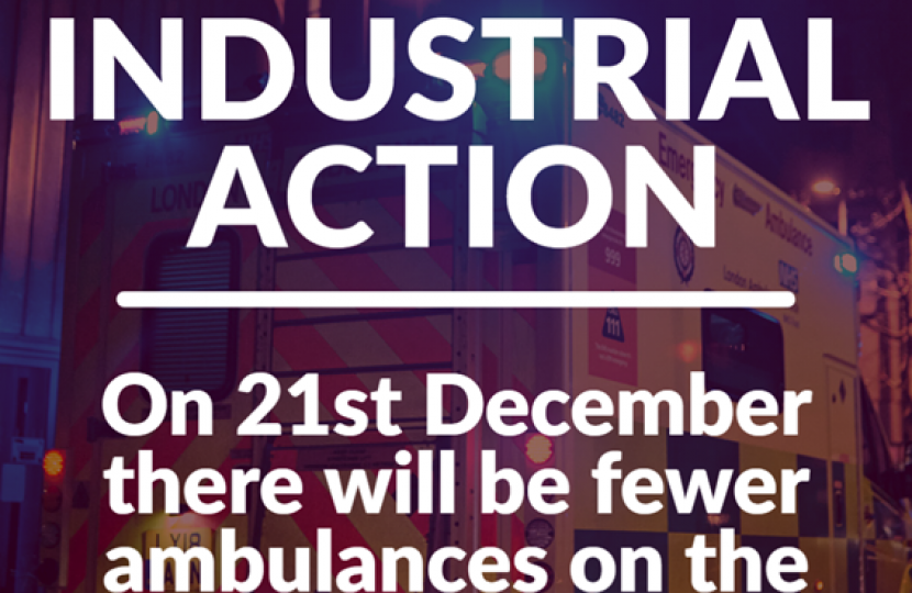Industrial action by ambulance drivers