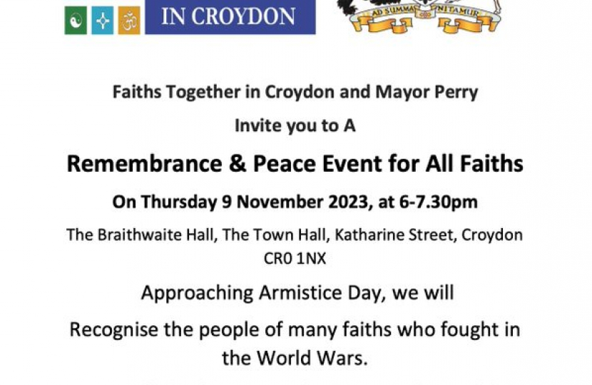 Croydon Interfaith Remembrance 2023