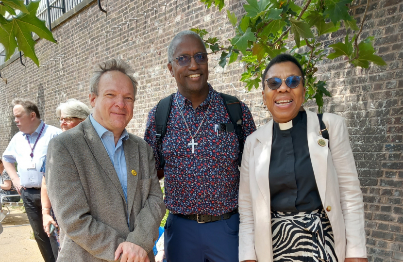 Andy with Bishop of Croydon and Barbados