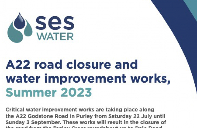 SES Water A22 closure poster