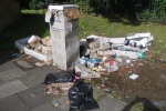 Rubbish has been there for weeks, residents have complained but no action from this Council. 