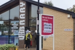Broad Green Library, being used as a polling station