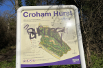 Graffiti on Information Board Croham Hurst Woods South Croydon