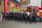 Jason Perry Mayoral Candidate Chris Philp MP Police at Purley Fire Station