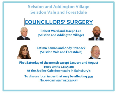 Selsdon councillor surgery poster