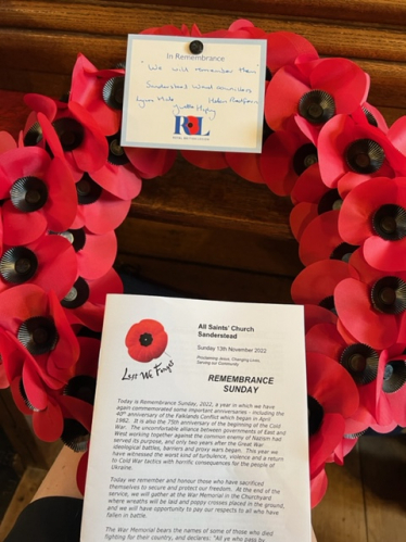 Remembrance Sunday poppy wreath